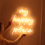 "my happy place"- LED Schriftzug