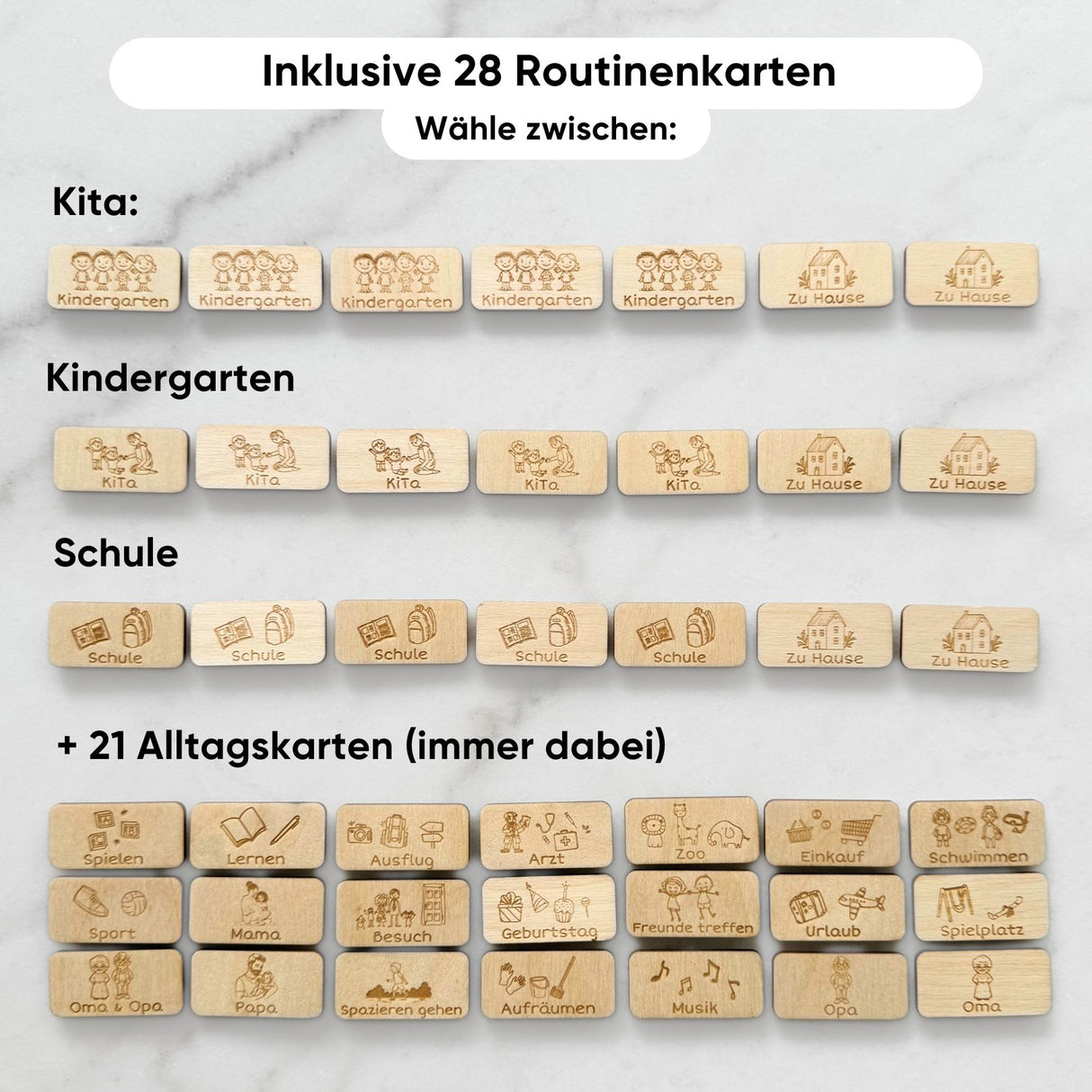 Kinder Wochenplaner aus Holz