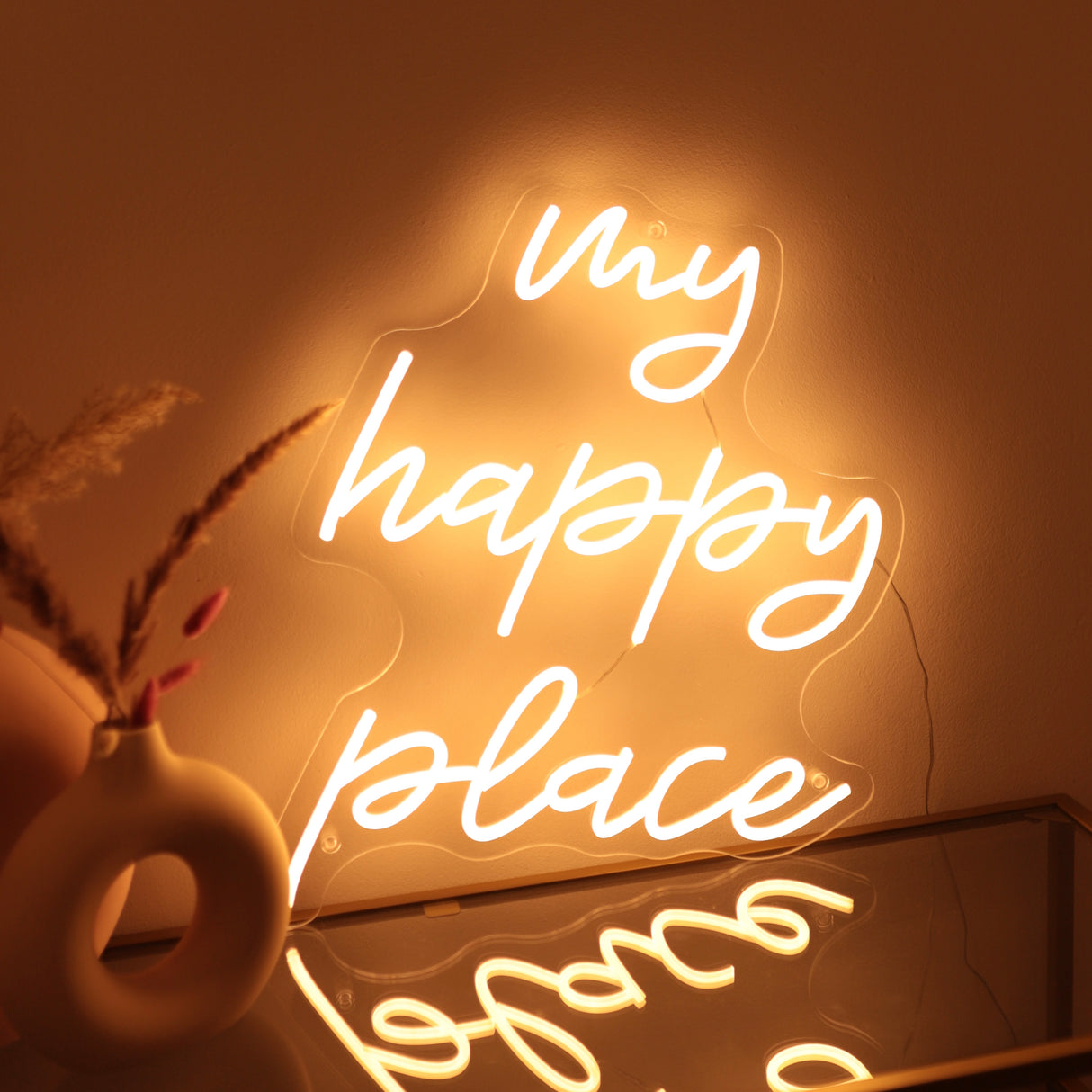 "my happy place"- LED Schriftzug